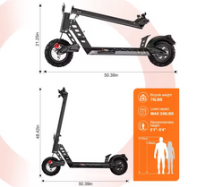 Load image into Gallery viewer, D20 Electric Scooter 48V 15Ah 500W foldable
