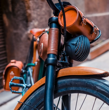 Load image into Gallery viewer, Rayvolt Cruzer M E Bike Vintage Into Modern Luxury Leather Touch
