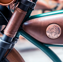 Load image into Gallery viewer, Rayvolt Cruzer M E Bike Vintage Into Modern Luxury Leather Touch
