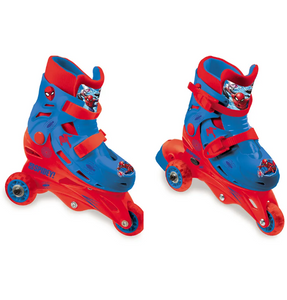 Mondo Spiderman Adjustable Tri Inline Skates for Kids, 3 Years+