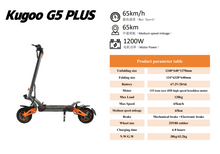 Load image into Gallery viewer, Kugoo G5 Plus Electric Scooter 67V 20Ah 1200W
