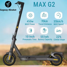 Load image into Gallery viewer, Ninebot Max G2 E Scooter 35kmh Speed 1000W
