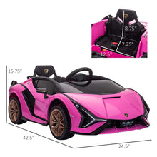 Load image into Gallery viewer, Lamborghini Kids ride on car Sian Qls6388
